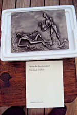 Max Faller Kleinrelief Dürstende tränken  19,5cm / 15cm