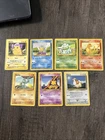 Pokémon Base Set  Squirtle, Charmander, Bulbasaur, Pikachu, Abra, machomp Pidgey