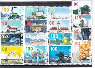 Bellissimo lotto francobolli dispenser timbrati dall'Austria