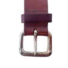 EXPRESS Italian Leather Belt in Brown Minimalist Casual Classic Women's Medium