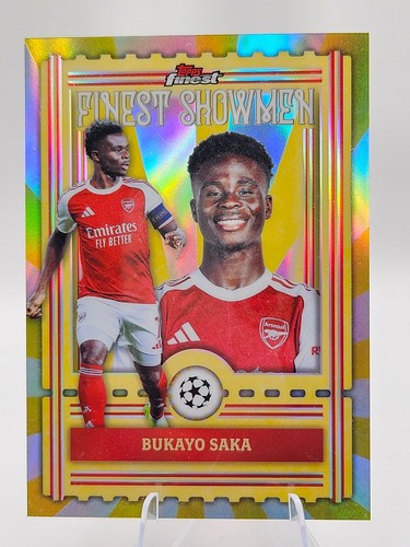 2025-26 Topps Finest UEFA Club Finest Showmen FS-8 Bukayo Saka, Arsenal FC