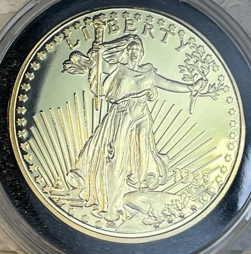 American Mint 24 Kt gold Layered 1933 Double Eagle Proof Coin 32 grs, 40 mm COA