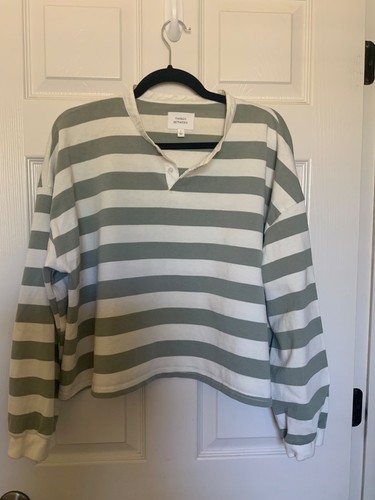 Things Between Boxy Oversized Rugby Striped Sweater