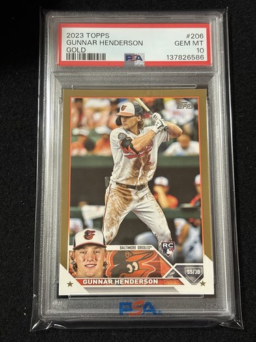 2023 Topps Gunnar Henderson RC Gold Rookie #/2023 Orioles PSA 10 GEM MINT