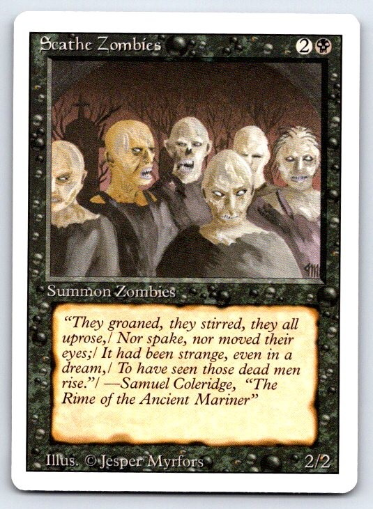 Scathe Zombies Common Revised Edition Magic: The Gathering Lightly Played