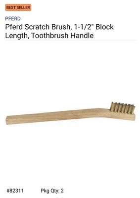 Pferd Scratch Brush, 1-1/2'' Block Length, Toothbrush Handle