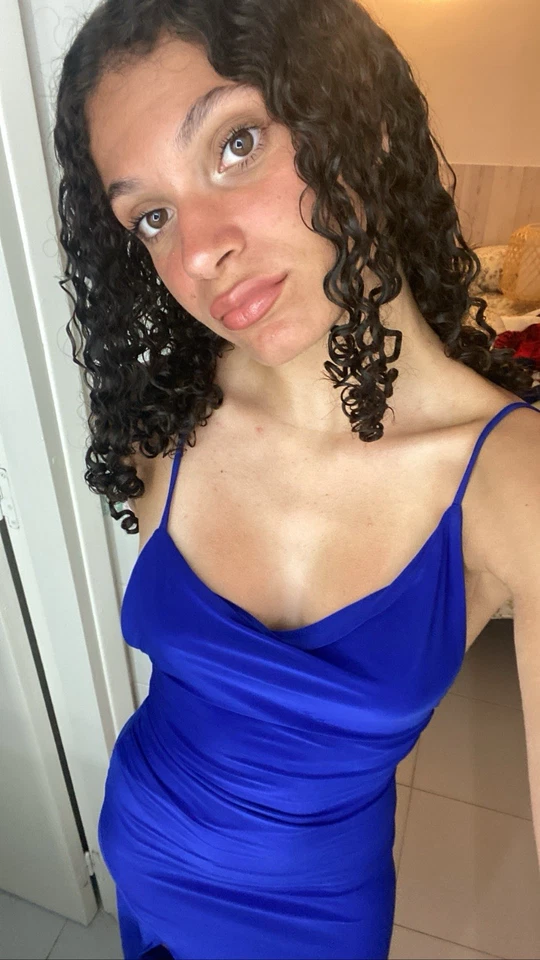 Robe longue bleue électrique Pull&Bear - Beau Dos nu & Fente - XS / 34 - Photo 4/4