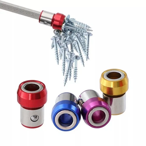 4 PIEZAS Cabezales de Brocas de Destornillador Magnético Magnetizador Anillo Magnético para 1/4" 6.35mm - Imagen 7 de 11