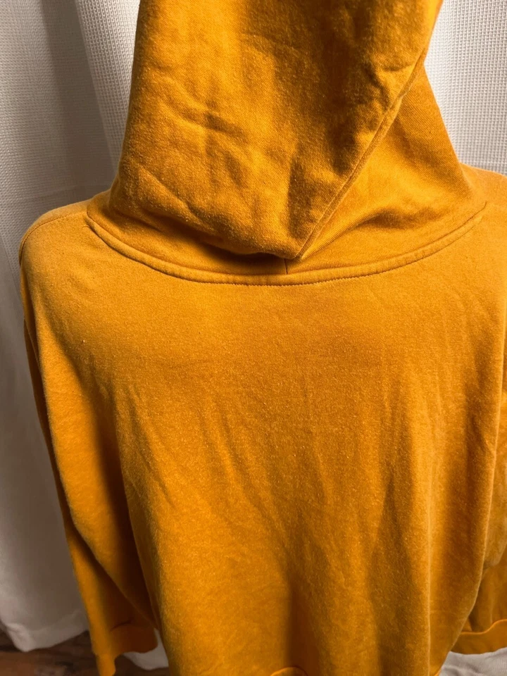 Fender Sweatshirt Women 3X Mustard Yellow Gold Leopard Print Cotton Blend Hoodie - Imagem 3 de 4