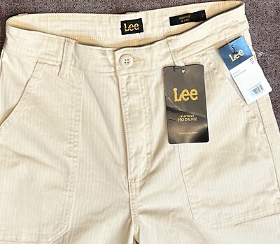 Lee Vintage Modern Nwt Vintage Ivory High Cropped Wide Leg Jeans