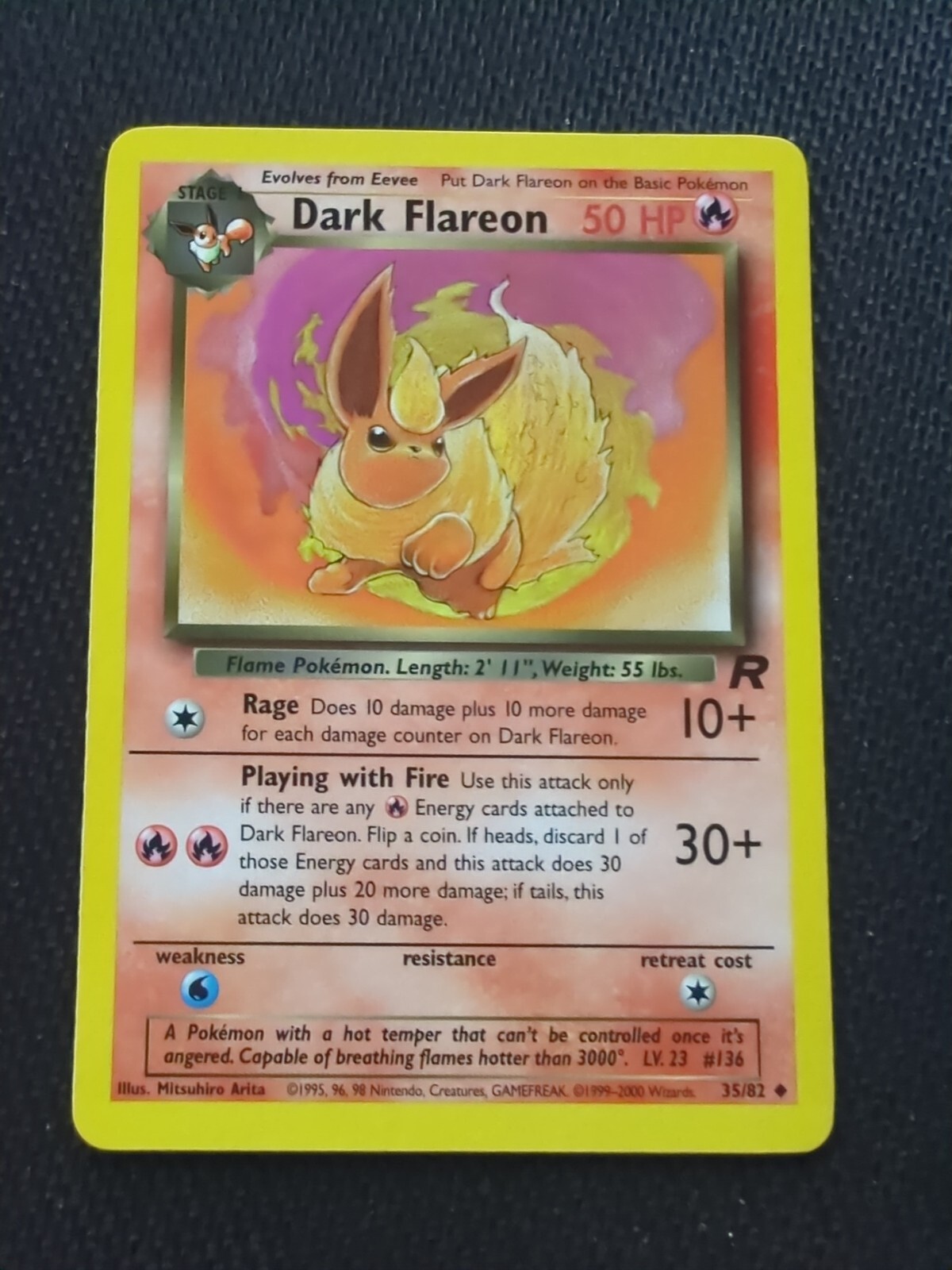 Pokémon TCG Dark Flareon Team Rocket 35 Regular Unlimited Uncommon NM