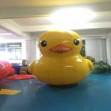 Promoción inflable gigante gigante gigante de 10 pies PVC amarillo goma pato flotadores piscina lago
