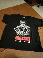 Batman The Joker Deadman’s Hand Adult X-Large Black T-Shirt VGC 