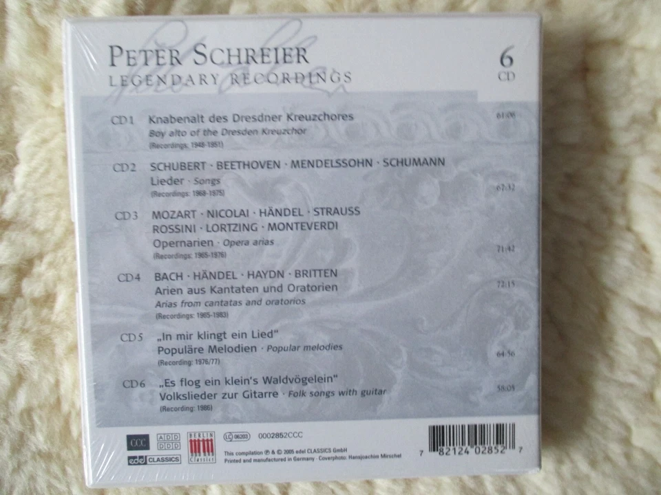 Peter Schreier - Legendary Recordings - 6 CDs Set - Neu & OVP - Bild 2 von 2