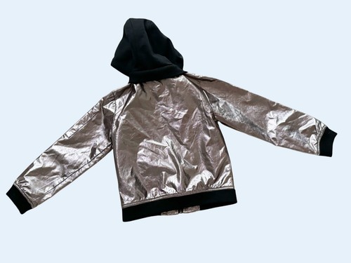APPAMAN Lower East Side Kids Youth Metallic Hoodie Jacket Sz 7 - Picture 5 of 6