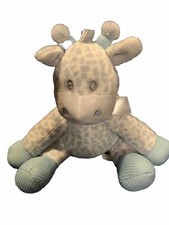 First  Main Blue Giraffe Rattle 9  Plush Stuffed Animal Toy