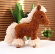 Brown Pony Horse Plush Toy 12" Stuffed Animal Toddler Doll Gift for Kids