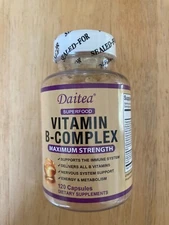 Daitea Superfood Vitamin B-Complex 120 Softgel Capsules Maximum Strength