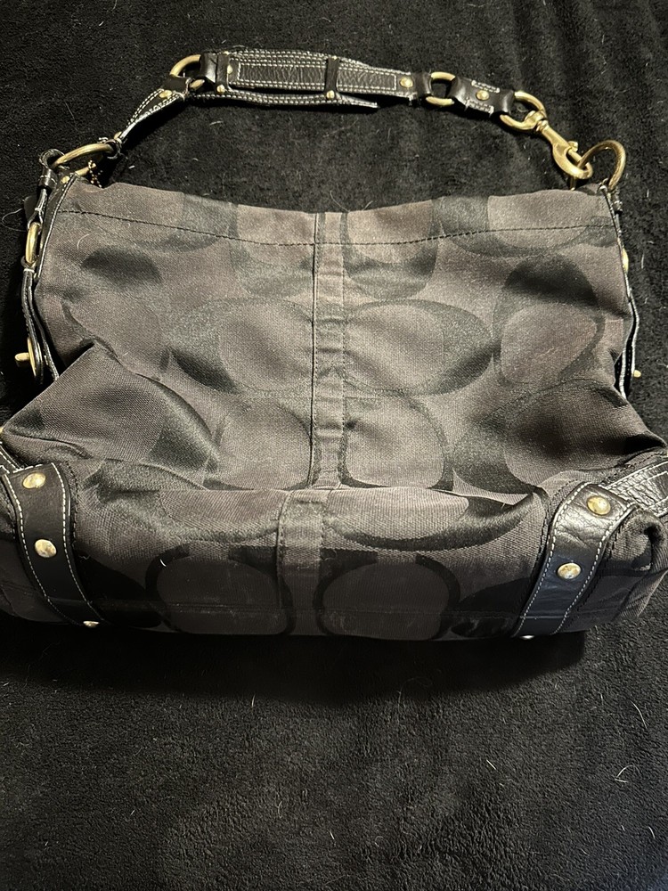 coach large black purses used