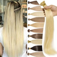 300s Thick Bonds I Tip Nano-Micro Remy Human Hair Extensions Full Head Soft