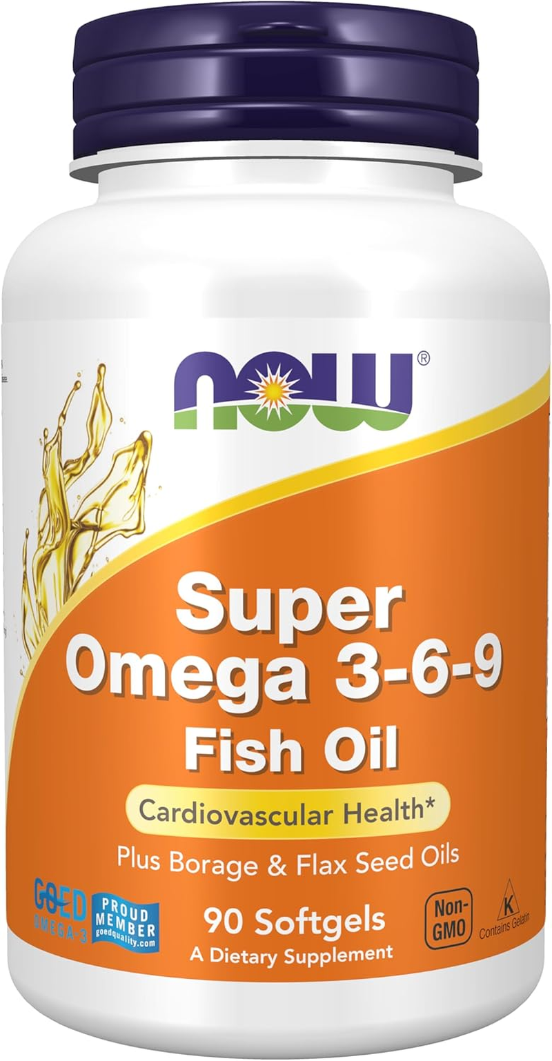NOW Supplements, Super Omega 3-6-9 1200 Mg with a Blend of Fish, Borage and Flax