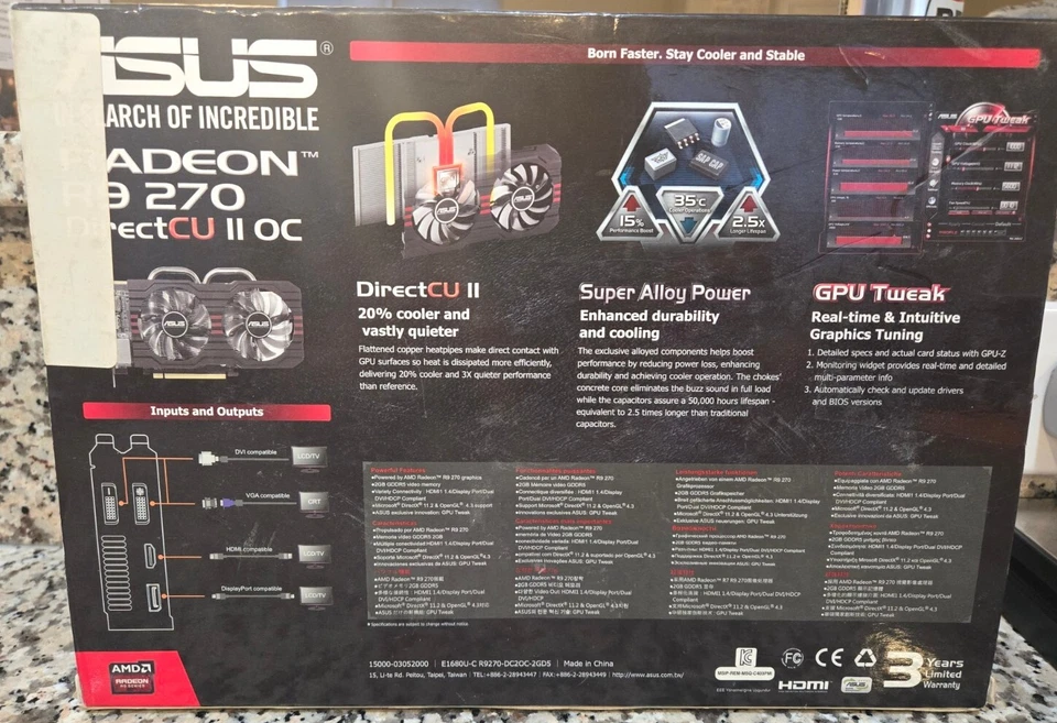 ASUS Direct CU II AMD R9 270 (R9270-DC2OC-2GD5) 2GB GDDR5 - Image 2 of 4