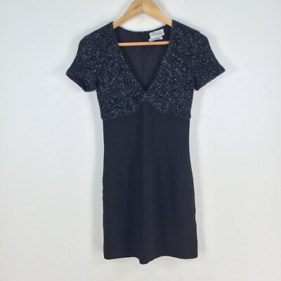 Pianoforte di max mara womens dress size pencil black sparkle