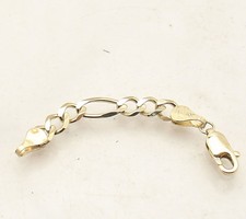 4.5mm Solid Royal Figaro Chain Necklace Bracelet Extender Real 10K Yellow Gold