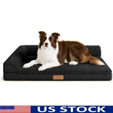 Orthopedic Large Dog Bed L Shaped Waterproof Non-Slip Removable Cover Couch New