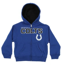 Outerstuff NFL Kids Indianapolis Colts "Stated" Full Zip Hoodie, Blue