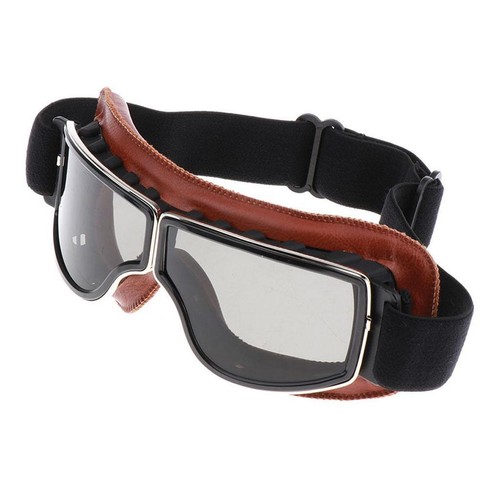 Retro Helmet Goggles Motorcycle Cruiser Vintage Pilot Glasses for Harley #5 - Picture 9 of 9