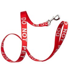 Reflective "DO NOT PET" Leash W 5/8" x L 48" - Red