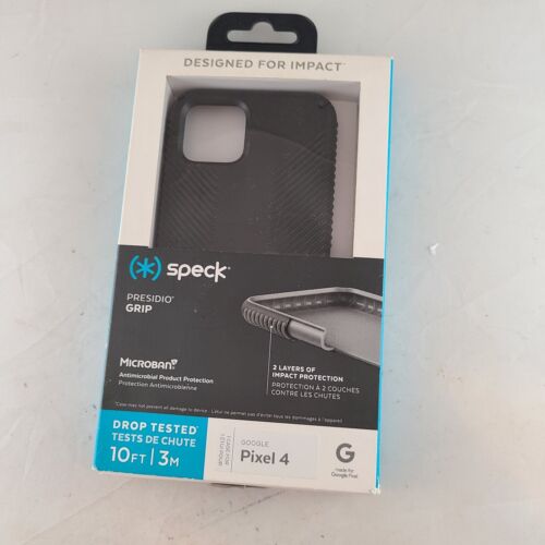 Speck Presidio Grip Series Case for Google Pixel 4 XL Smartphone - Black/Black - Picture 1 of 6