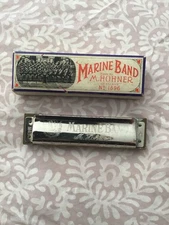 M. Hohner Marine Band Harmonica No. 1896 - A440, Key Of G - Germany - Orig Box