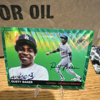 Topps Chrome 2018 Dusty Baker Los Angeles Dodgers #391 Green Auto /99