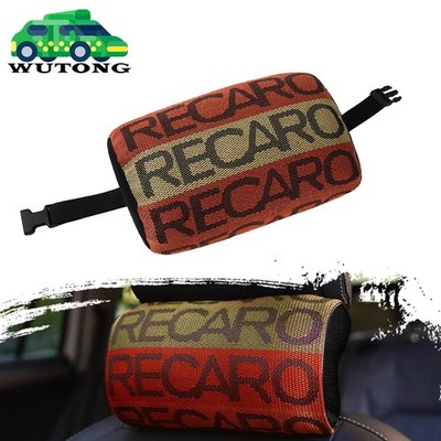 1PCS Recaro Fabric Neck Headrest Pillow Supports Neck Rest Racing Seat Material