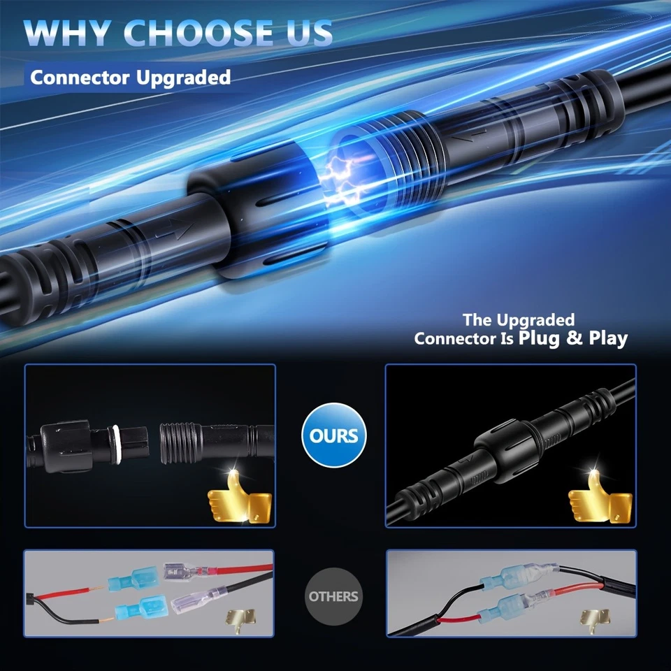 Lámpara estroboscópica LEDKITO de 20 pulgadas barra de luz LED blanca + 2 cápsulas de 4" para Dodge Charger Foto 4 de 4