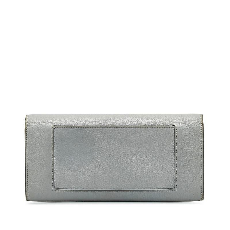 Celine Large Flap Multi-Function Wallet Gray Leat… - image 3