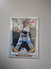 Devon Travis Signed Bowman Chrome Rookie Autograph Auto Detroit Tigers Baseball