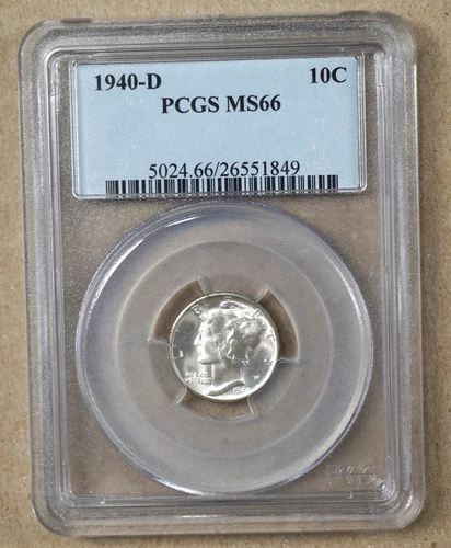 1940-D MERCURY DIME PCGS MS66 551849