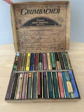 Vintage Grumbacher Set No 2 Soft Pastels Original Box Set of 24 Pastels