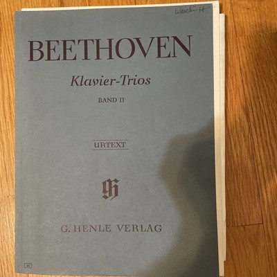 Beethoven piano trios Band II Urtext Parts Henle