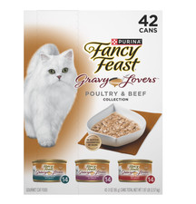 Purina Fancy Feast Gravy Lovers Kitten Food, Poultry & Beef, 3 oz 30 Cans
