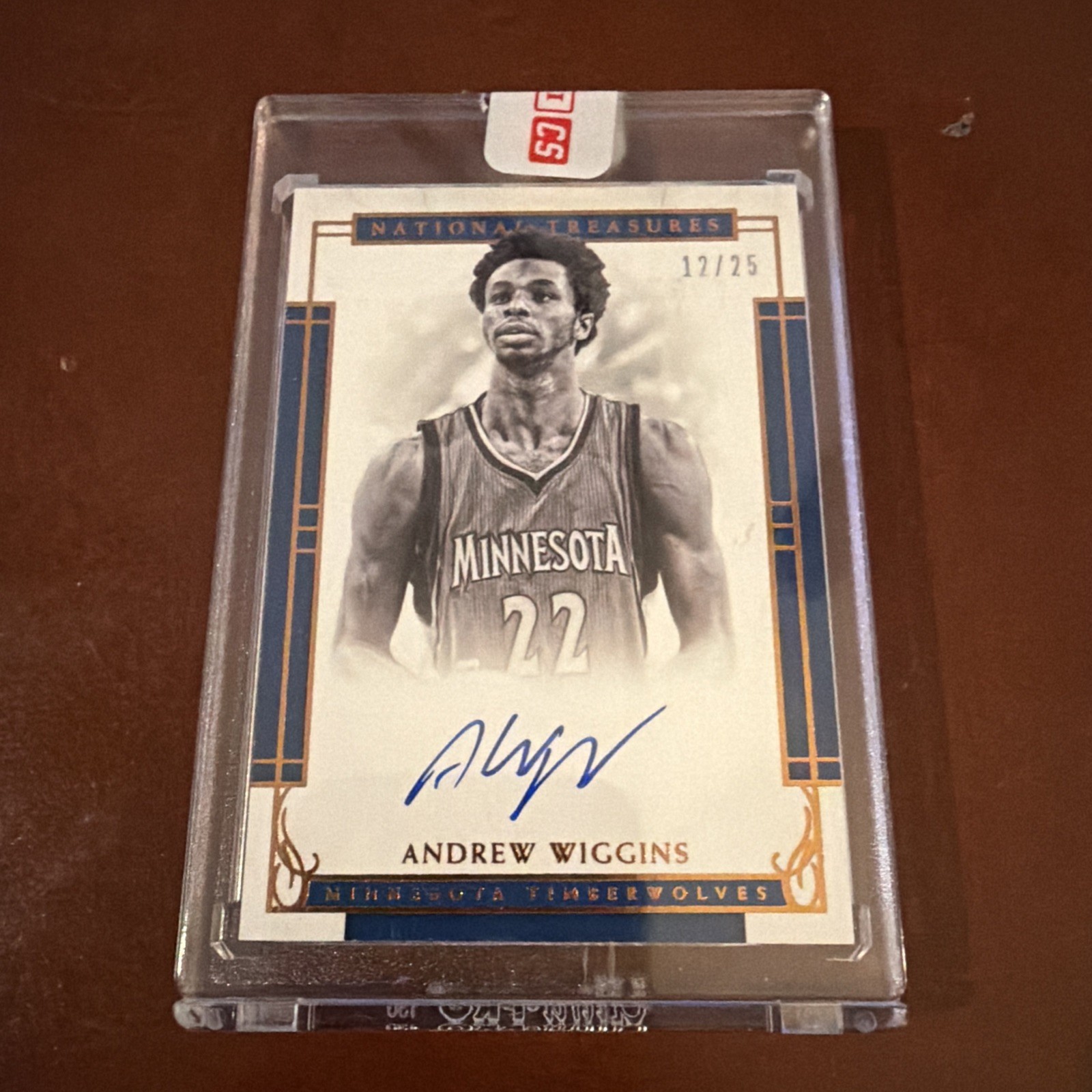 Andrew Wiggins 2016-17 National Treasures Signatures /25 Rare Auto Wolves SEALED view 4