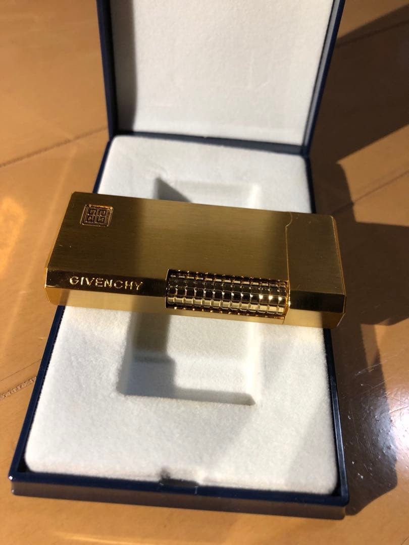 Givenchy Gold Logo Lighter with Case Used thumbnail 7