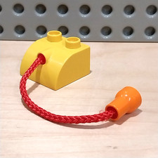 LEGO Duplo Tier Schwanz Stein gelb rot orange mit Schnur Giraffe Affenschaukel