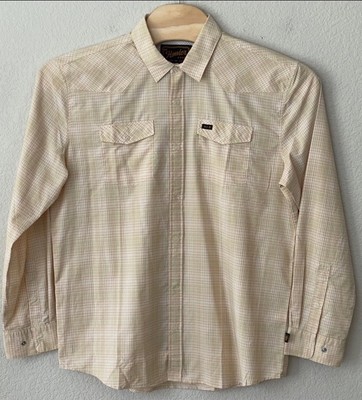 HOWLER BROS H Bar B Tech Long Sleeve Snap Front Eason Plaid Shirt  Men's L EUC