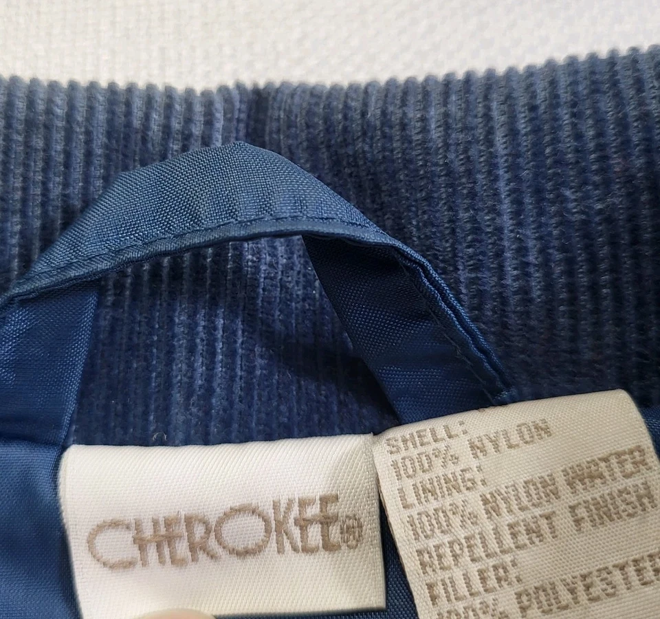 Abrigo Cherokee Acolchado Granero Pana Borde Frontal A Presión Azul Mujer Mediano Ecuestre Foto 4 de 4