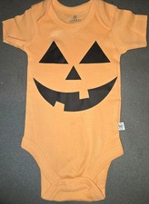 Baby Body Suit Halloween Costume Pumpkin 0 Month NEW Honest Newborn Handmade