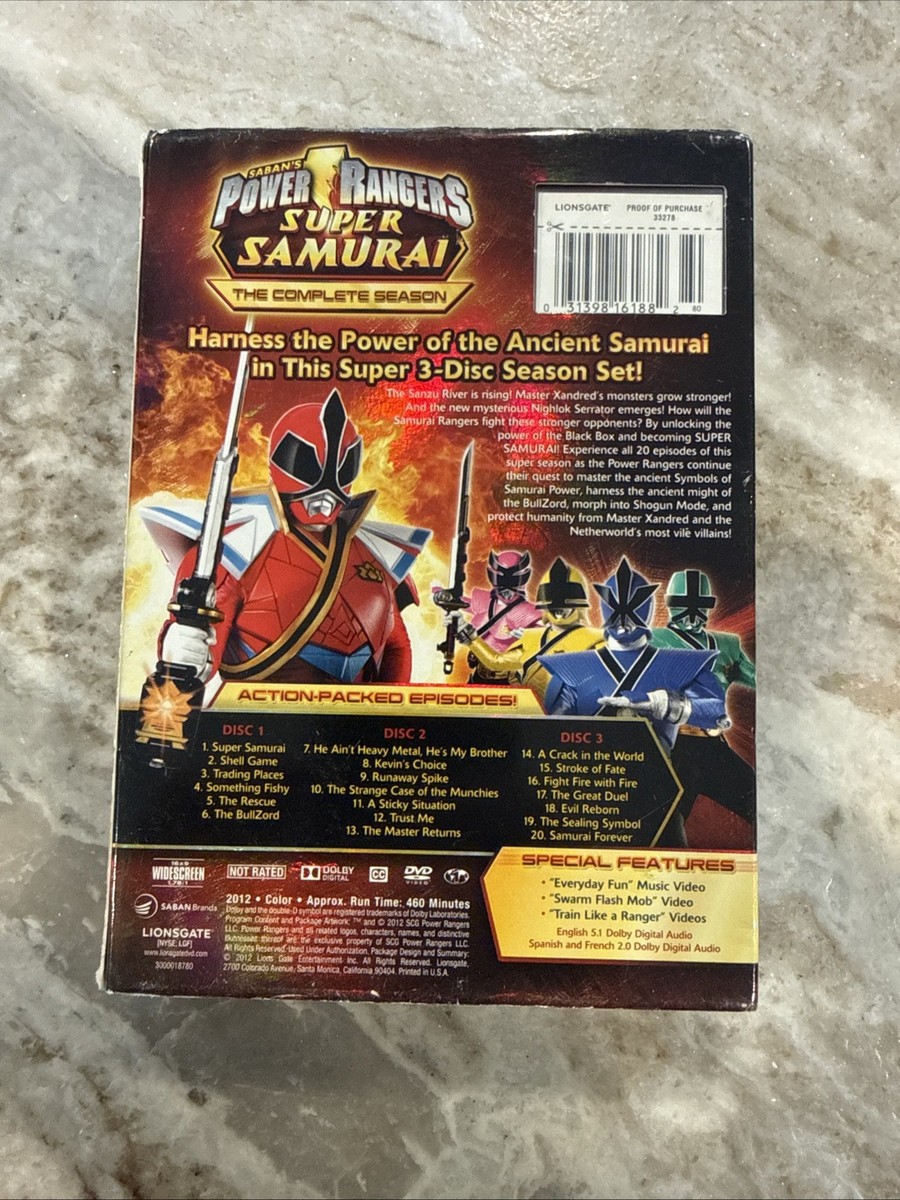 パワーレンジャー SAMURAI + SUPER SAMURAI 10巻セット Power Rangers Super Samurai: The Complete Season (DVD, 2012, 3
